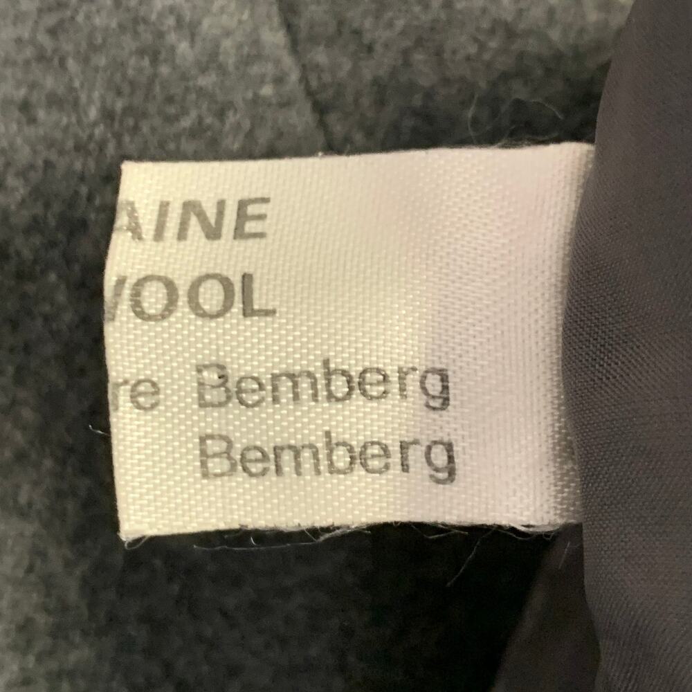 CELINE Size 8 Grey Wool Heather Pleated Pencil Midi Skirt - Picture 5 of 5